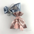 Luxury Packaging Drawstring Pouch Wedding Embroidery Logo Pearly Satin Jewelry Pouch Bag with Tassel